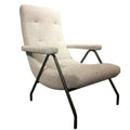 Retro Lounge Chair - Light Grey Tweed