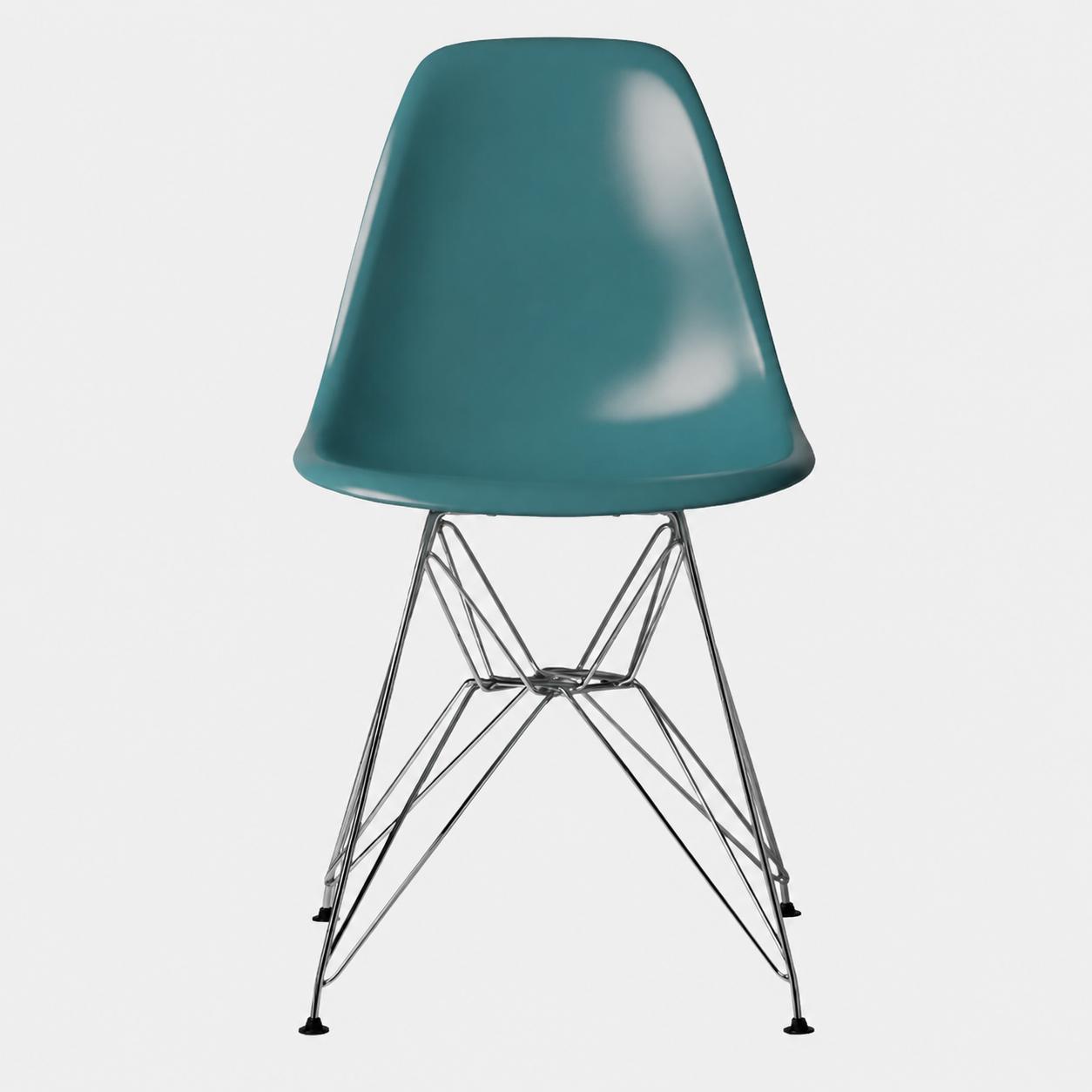 Eames Eiffel Molded Plastic Chair (Chrome Base)