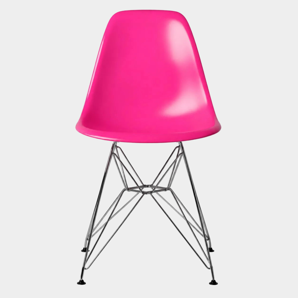Eames Eiffel Molded Plastic Chair (Chrome Base)