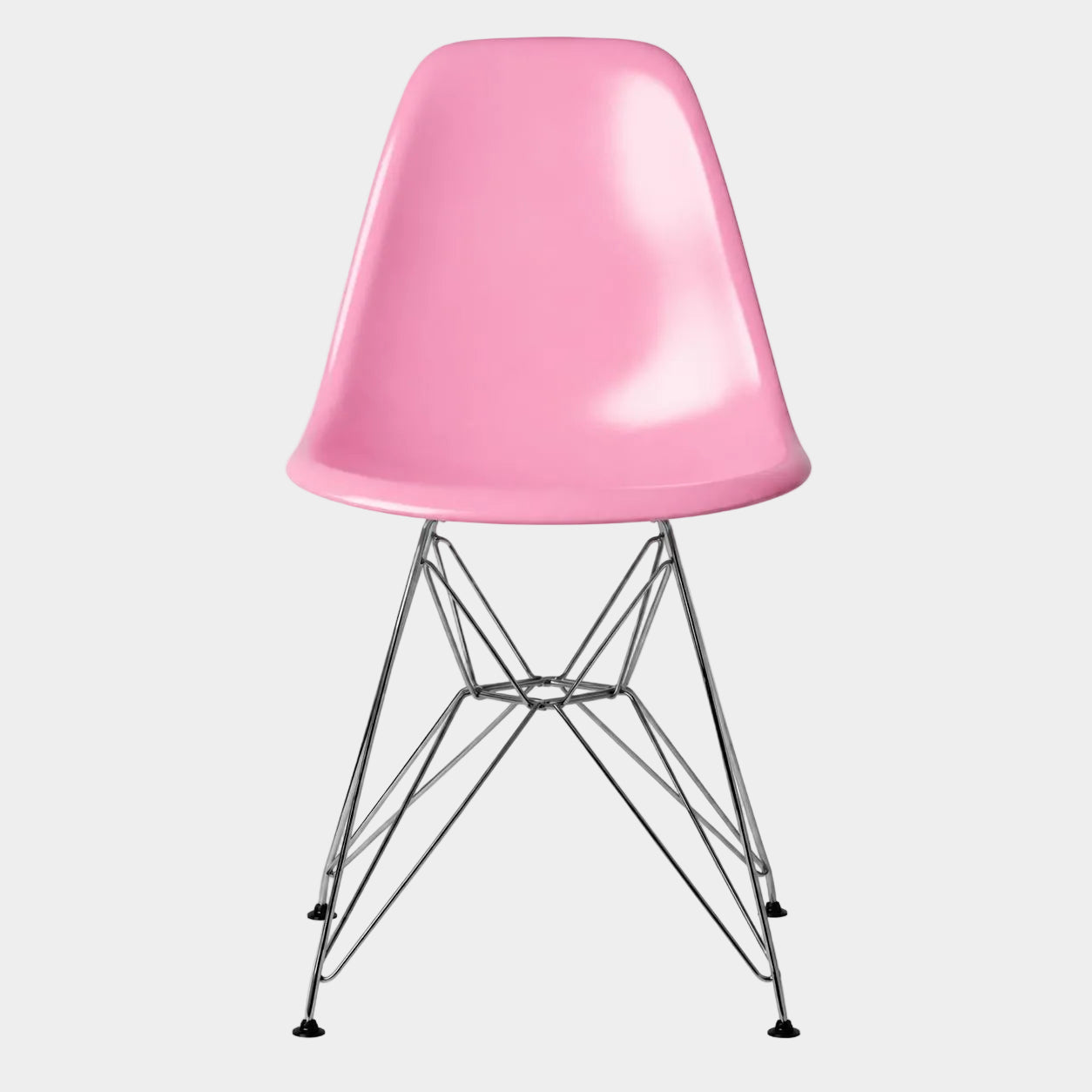 Eames Eiffel Molded Plastic Chair (Chrome Base)