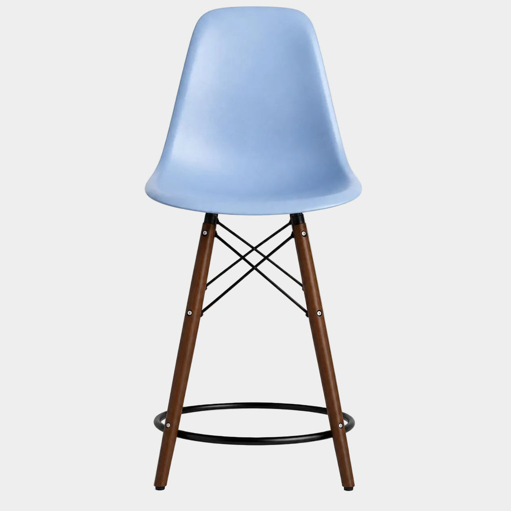 Eames Eiffel Molded Plastic Stool (Walnut Base)