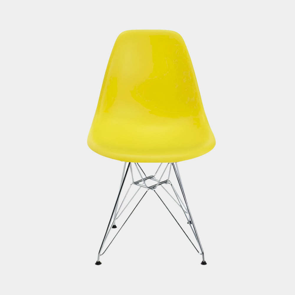 Eames Eiffel Molded Plastic Kids Chair - Chrome legs