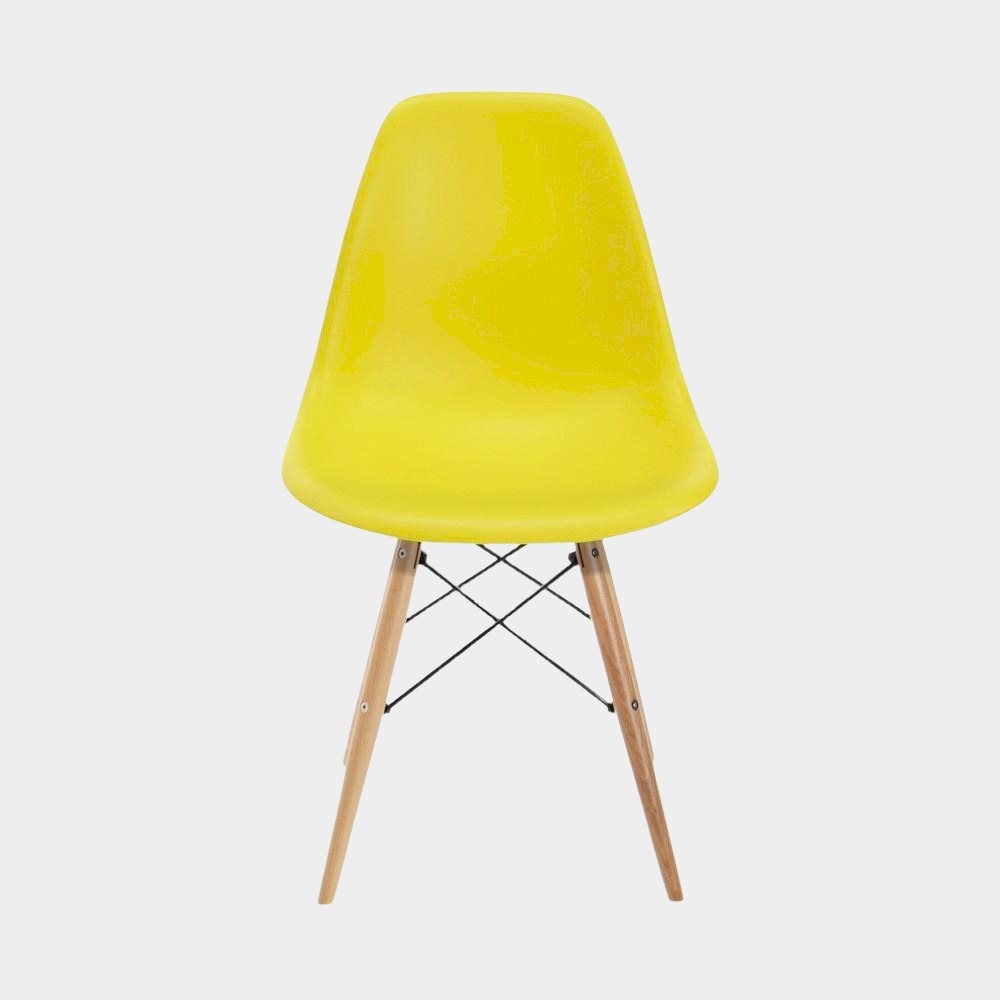 Eames Eiffel Molded Plastic Kids Chair - Wooden Legs