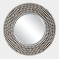 Portside Round Mirror, Gray