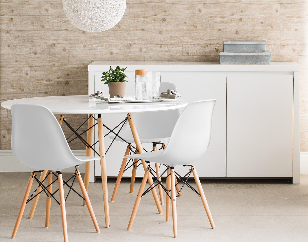 Eames Eiffel Molded Plastic Chair (Natural Base)