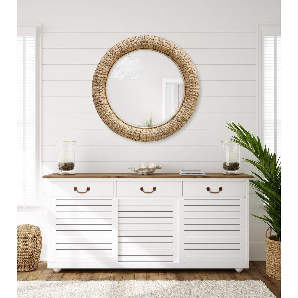 Twisted Seagrass Round Mirror