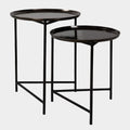 Burnett Nesting Tables, Dark Nickel, S/2