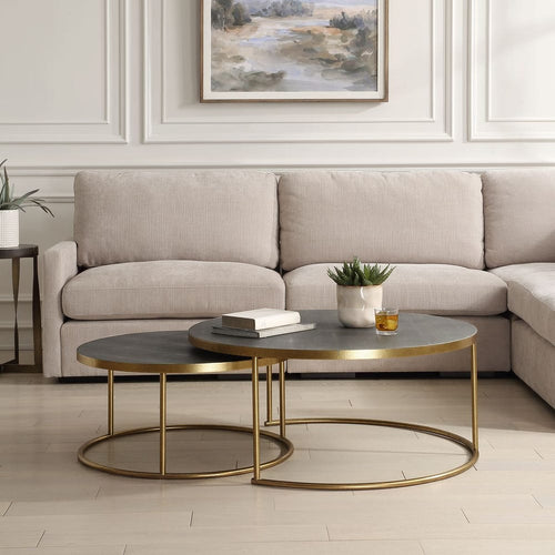Aragon Nesting Coffee Tables, S/2, Gray