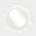 Sea Coral Round Mirror, White
