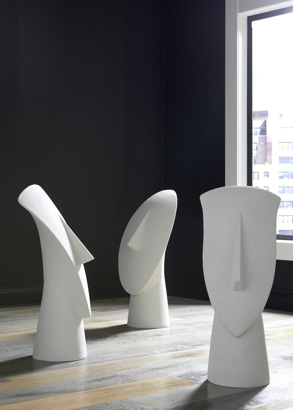 Cycladic Head, Sculpture, Oval, White Stone