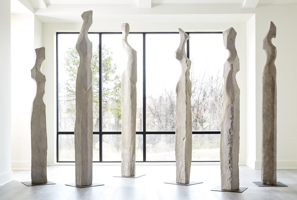 Cast Women Sculptures, C , Colossal, Roman Stone