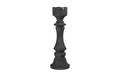 Rook Chess Sculpture, Cast Stone Black
