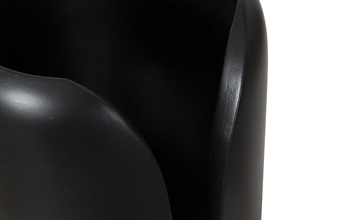 Interval Wood Vase, Black, Small