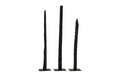 Post Set of 3, Metal Base, Burnt