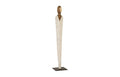 Vested Female Sculpture, Medium, Chamcha, Natural, White, Gold