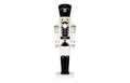 Nutcracker Soldier Sculpture 6ft, Black, White, and Gold