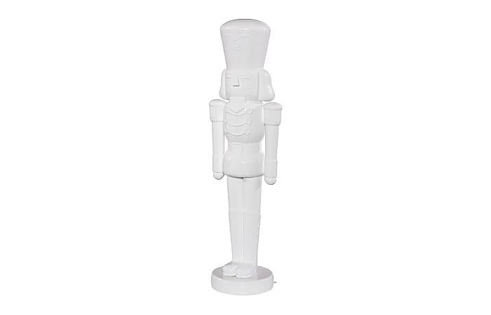 Nutcracker Soldier Sculpture 4ft, White