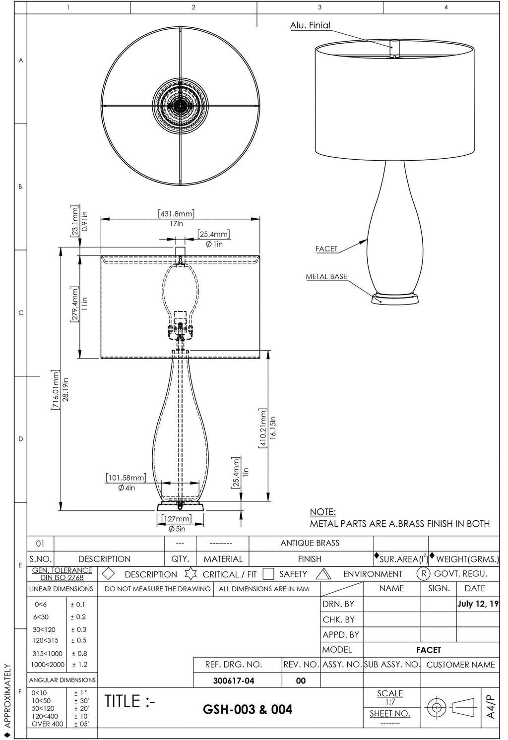 Glasshouse Accent Table Lamp