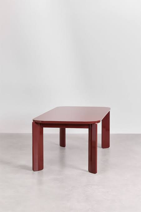 Ginebra Wine Red MDF Dining Table - Reproduction