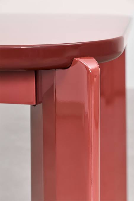 Ginebra Wine Red MDF Dining Table - Reproduction