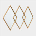 Overlapping Diamonds Metal Wall Mirror