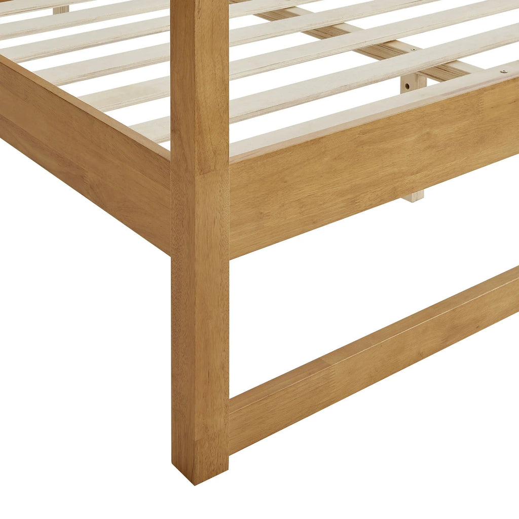 Alva Queen Wood Canopy Platform Bed