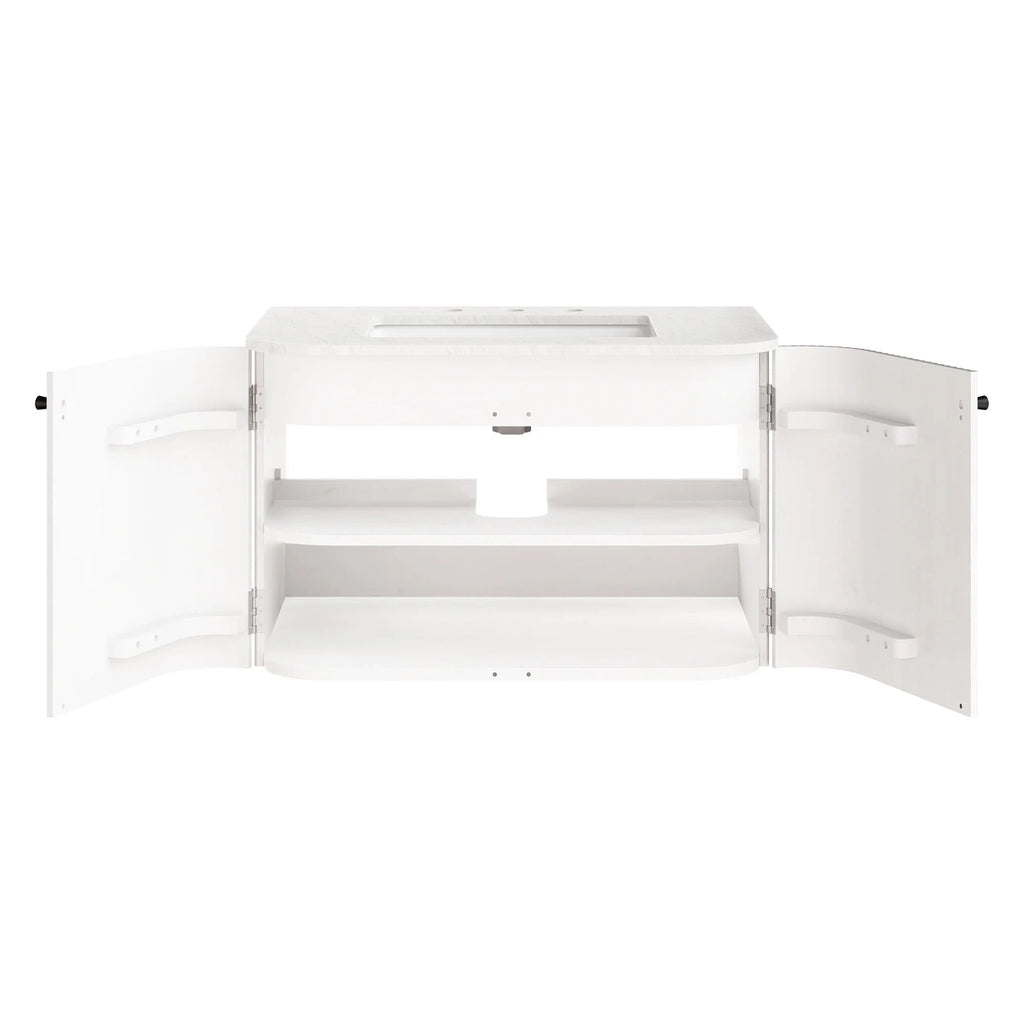 Zia 24" Wall-Mount Bathroom Vanity with Marble Sink