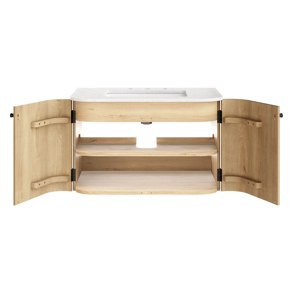 Zia 24" Wall-Mount Bathroom Vanity with Marble Sink