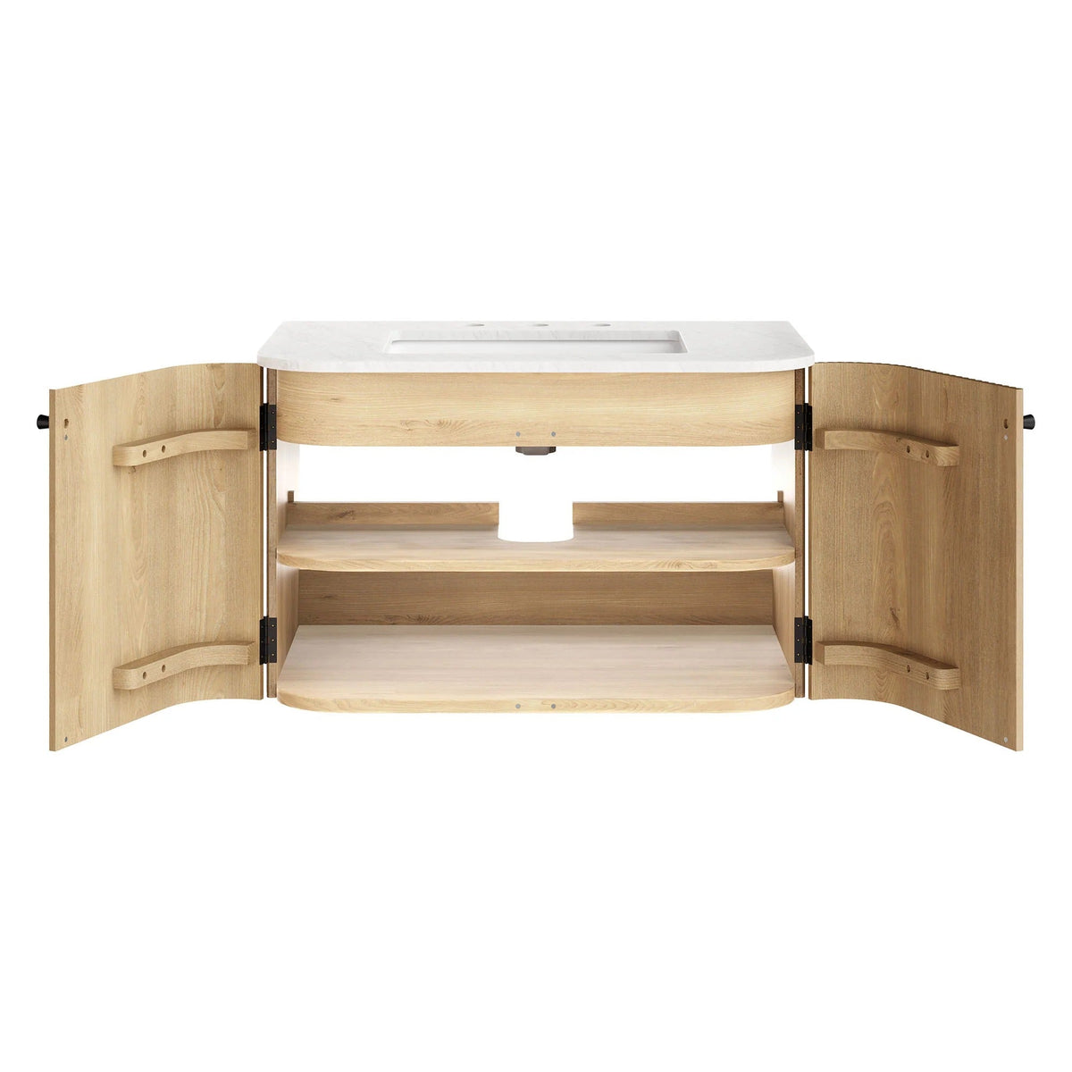 Zia 24" Wall-Mount Bathroom Vanity with Marble Sink