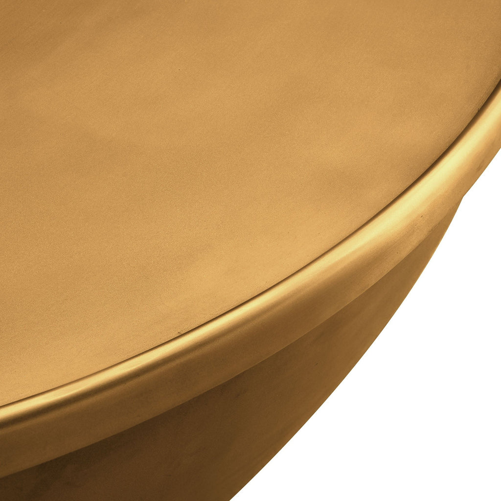 Viora 32 Inch Metal Storage Coffee Table in Burnished Brass