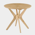 Crossroads 24” Round Wood Side Table