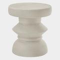 Terza Indoor - Outdoor Patio Concrete Side Table in Light Gray