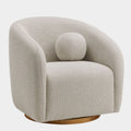 Holland Swivel Chenille Fabric Armchair