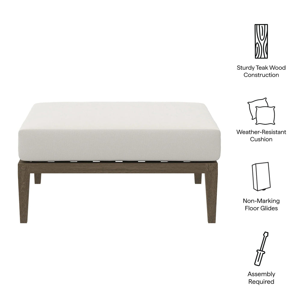 Northlake Outdoor Teak Ottoman