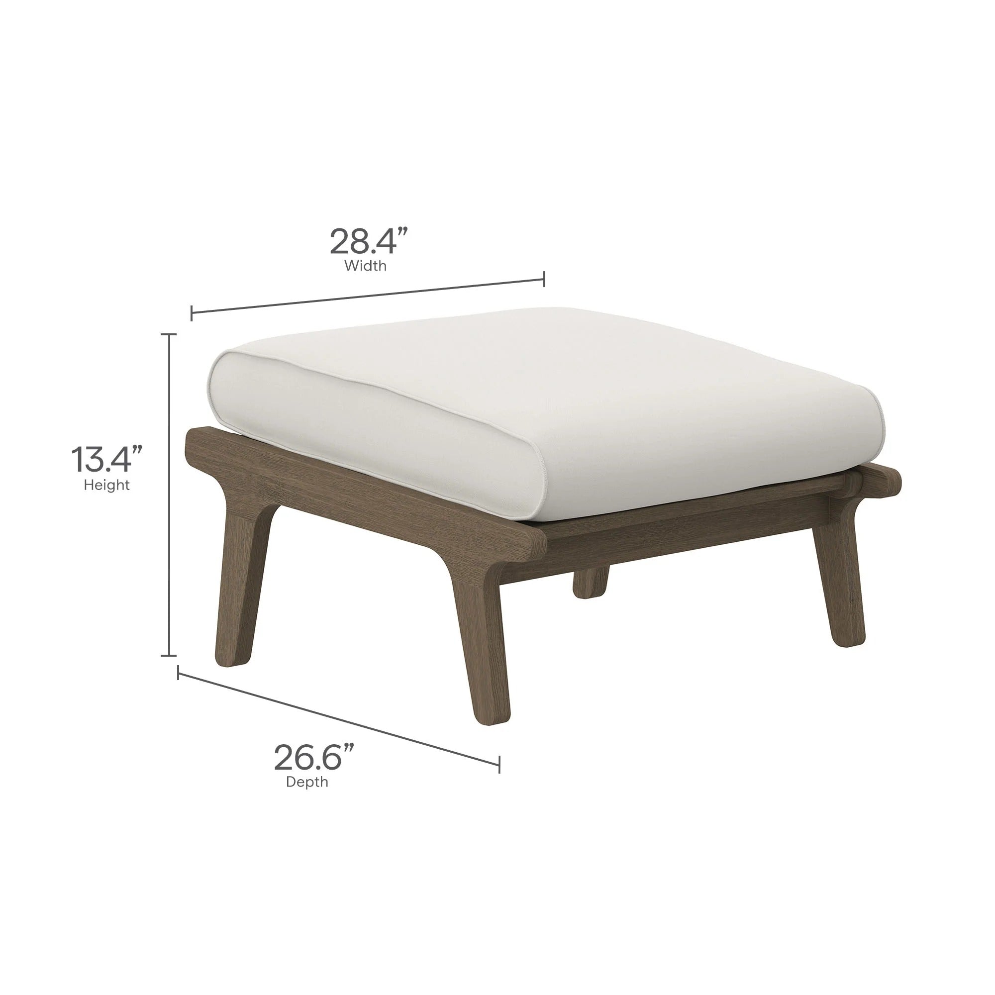Saratoga Outdoor Teak Ottoman