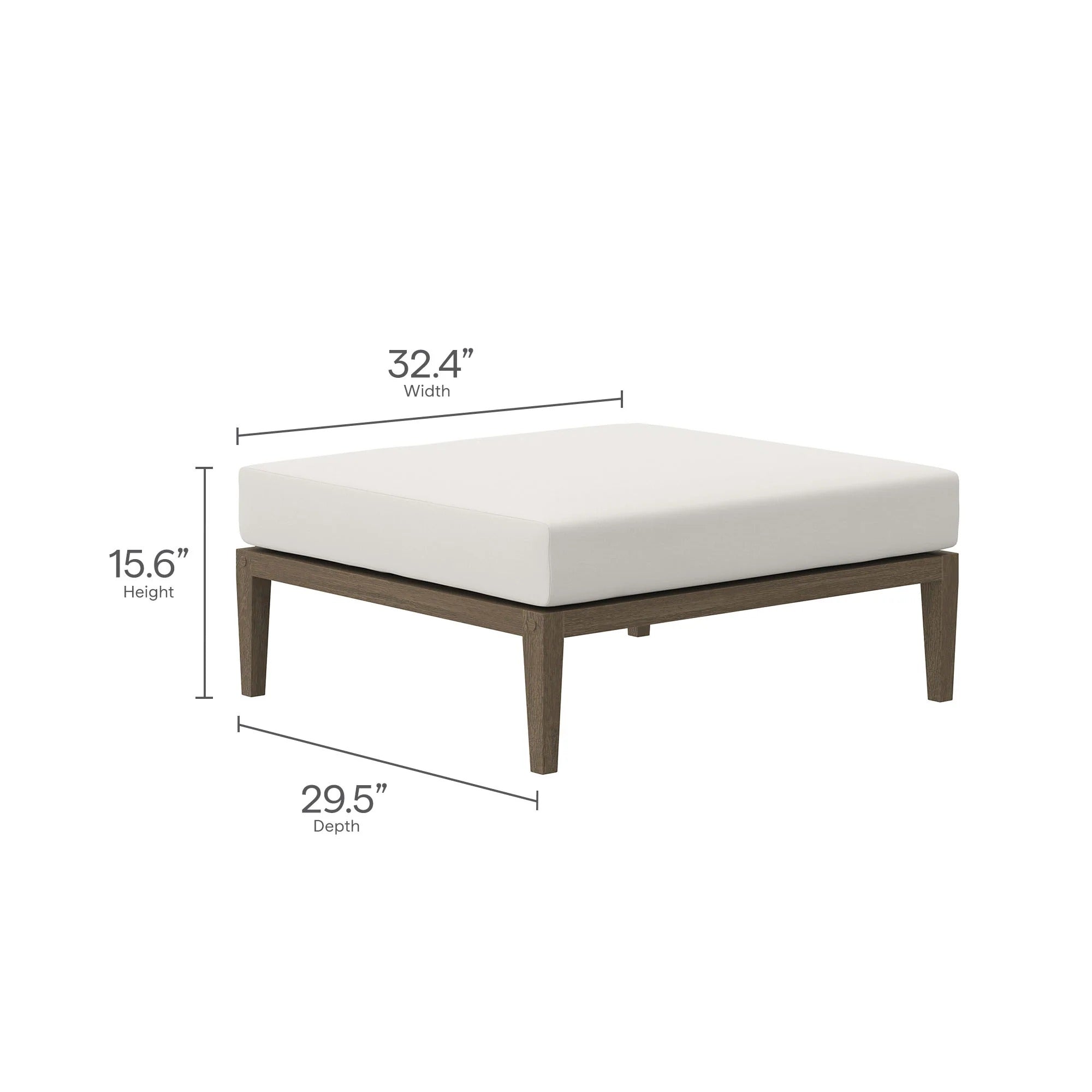 Northlake Outdoor Teak Ottoman
