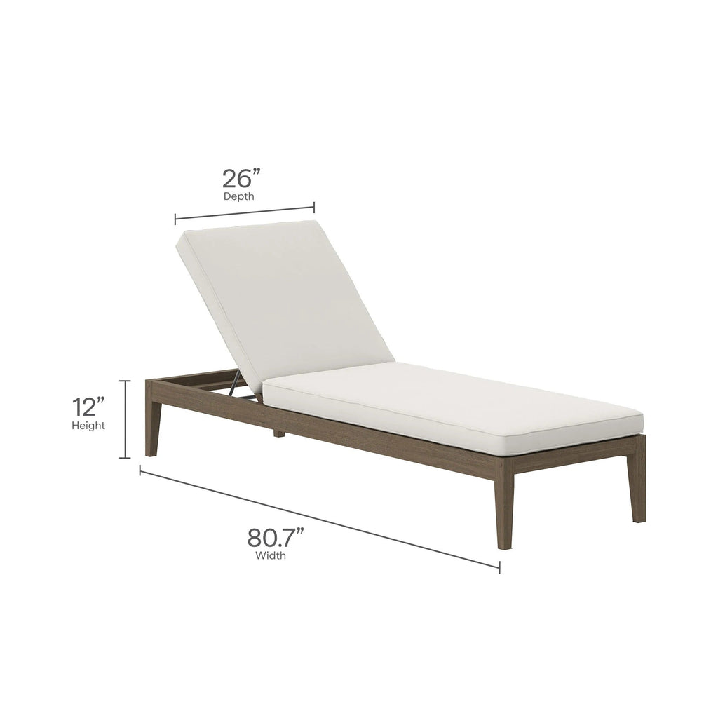 Northlake Outdoor Teak Chaise Lounge