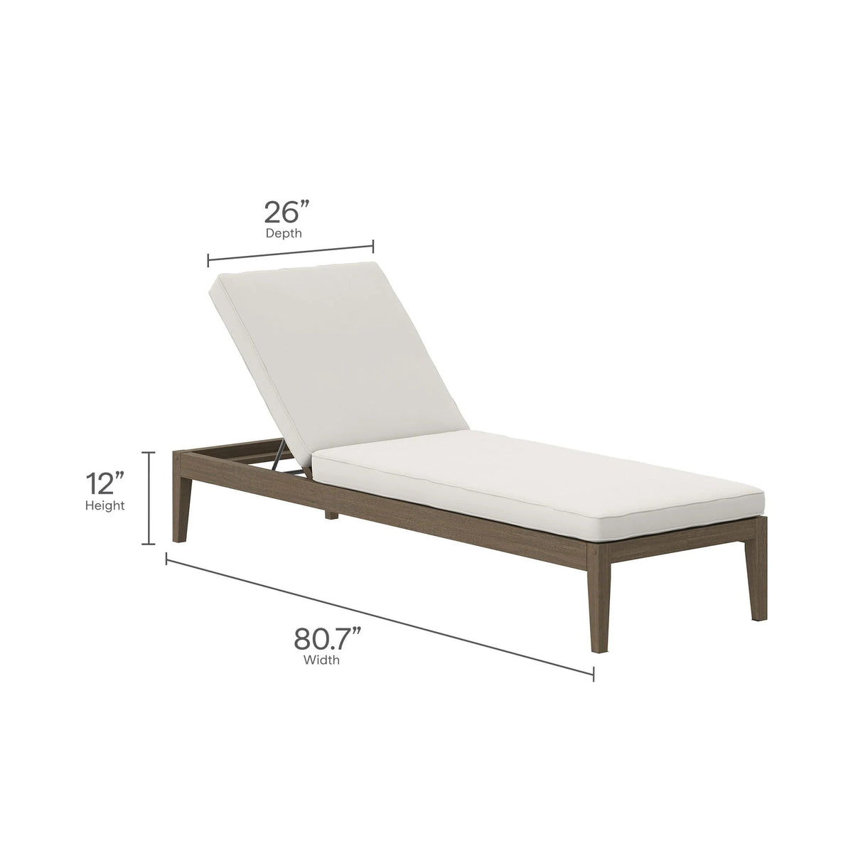 Northlake Outdoor Teak Chaise Lounge