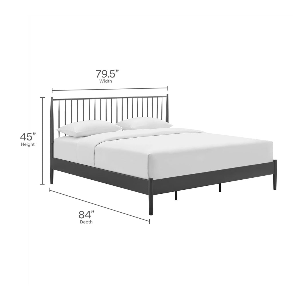 Adair Spindle Metal  Platform Bed