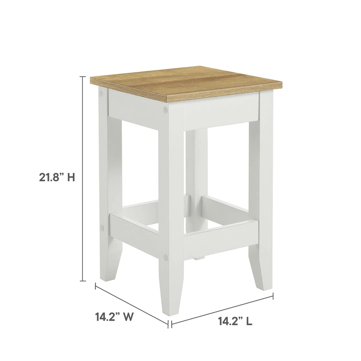 Garland 3-Piece Kitchen Island and Stool Set in Oak White