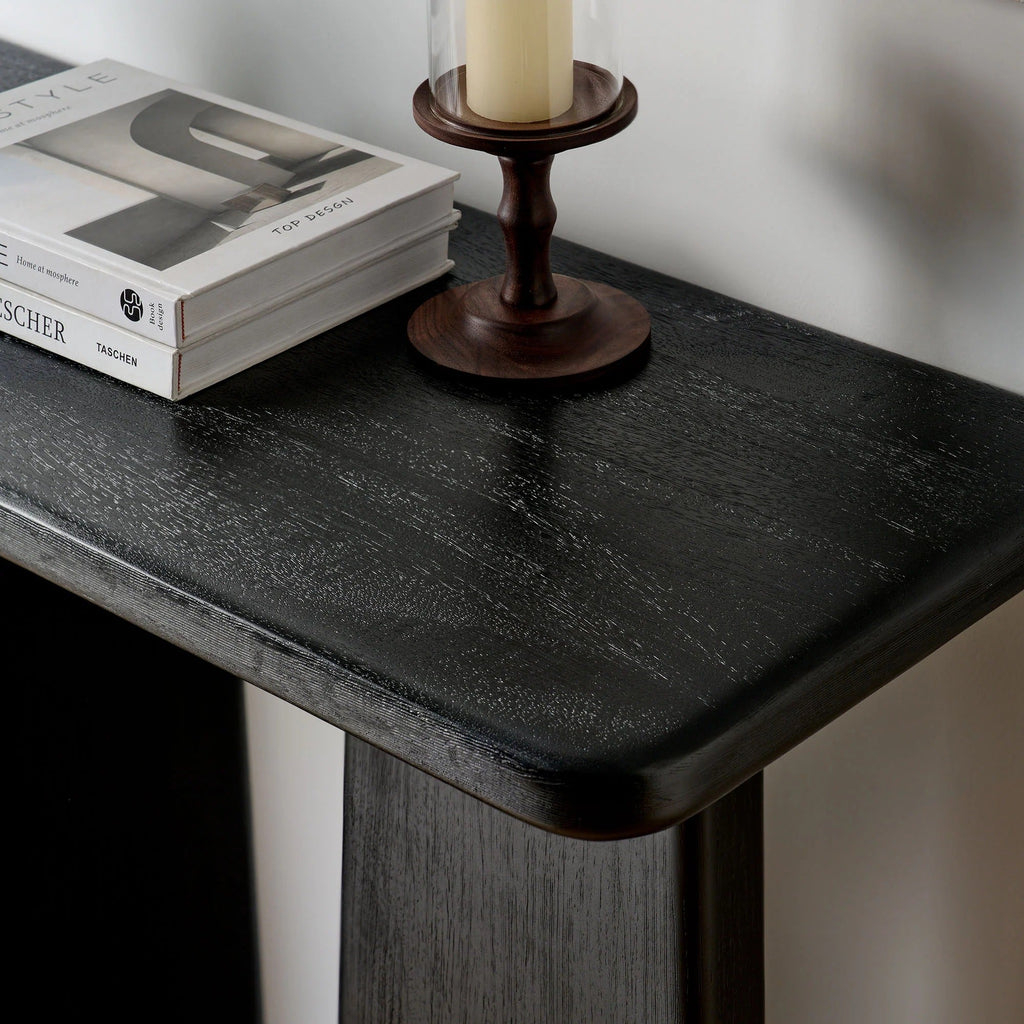 Porter 45" Wood Console Table in Black
