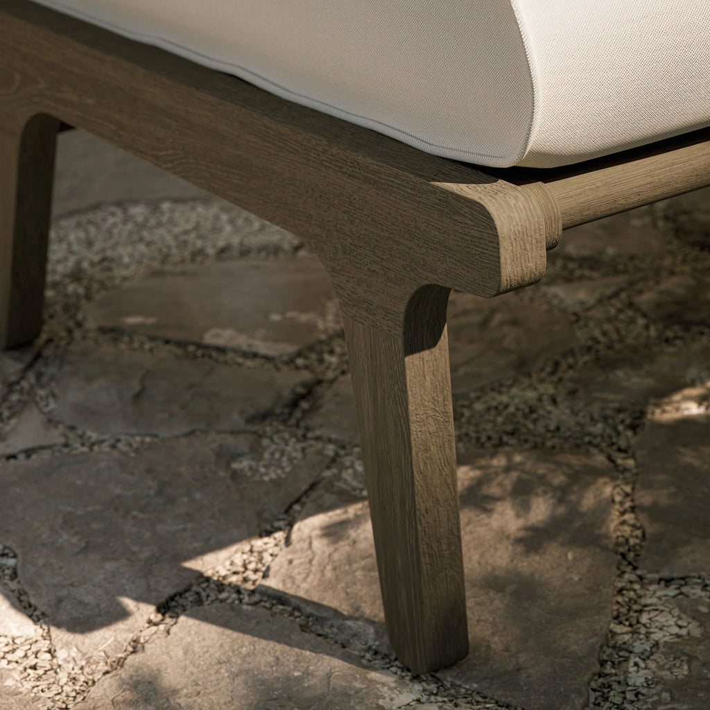 Saratoga Outdoor Teak Ottoman