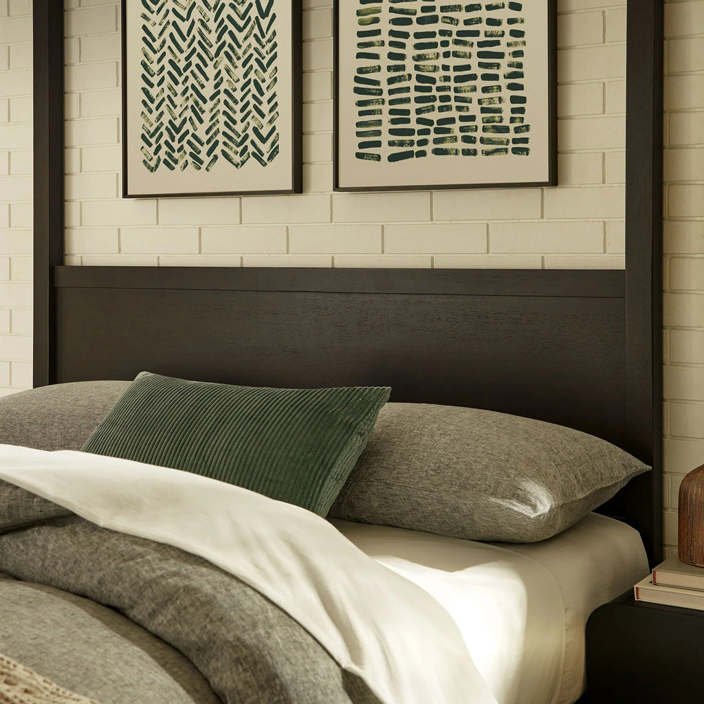 Alva Queen Wood Canopy Platform Bed