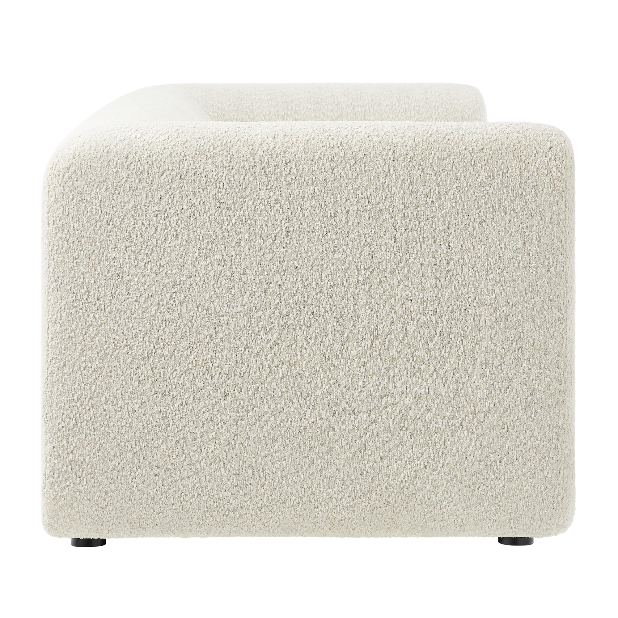 Leif 89" Boucle Upholstered Sofa in Pearl