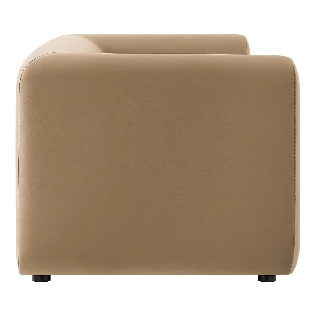 Leif 89" Performance Velvet Upholstered Sofa