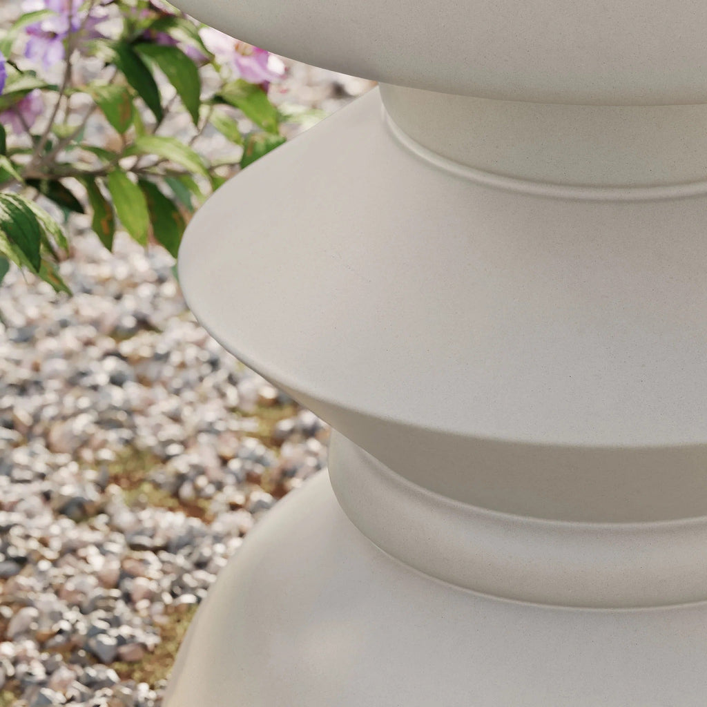 Terza Indoor - Outdoor Patio Concrete Side Table in Light Gray