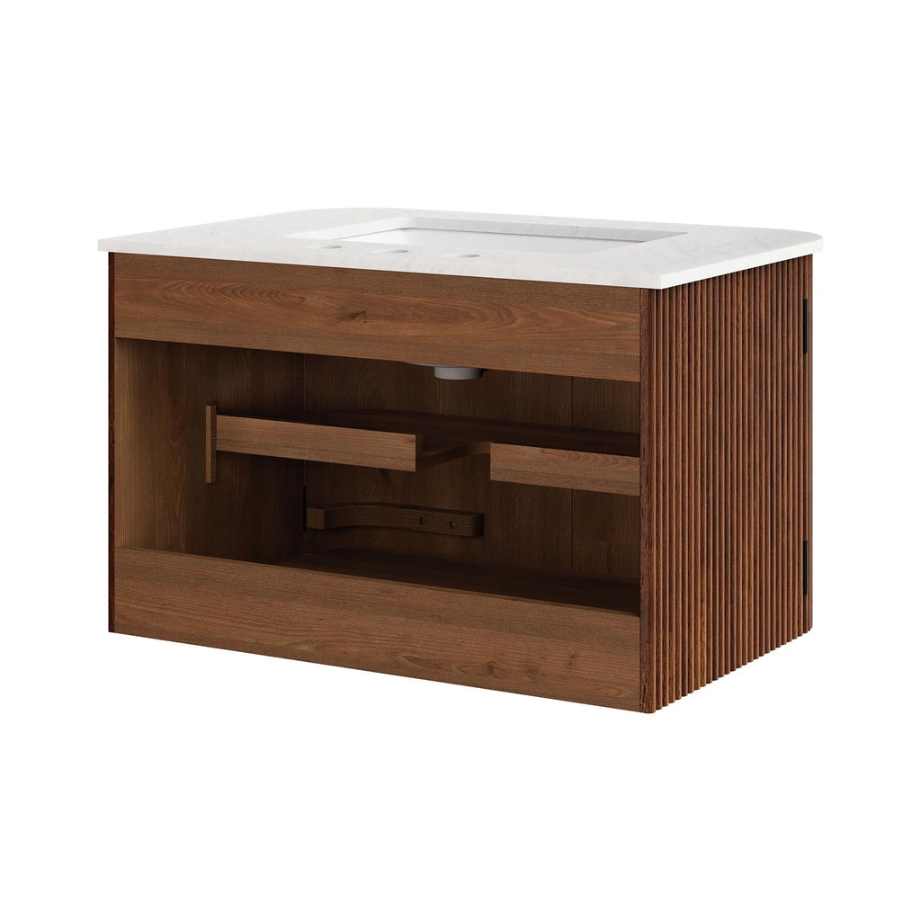 Zia 24" Wall-Mount Bathroom Vanity with Marble Sink