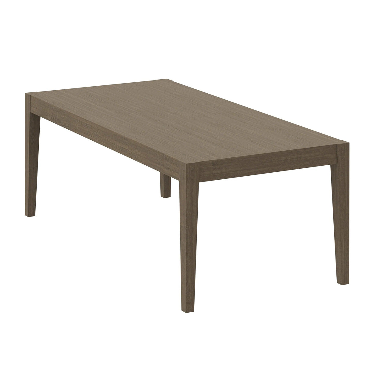 Northlake 83" Rectangular Outdoor Patio Teak Dining Table in Weathered Gray