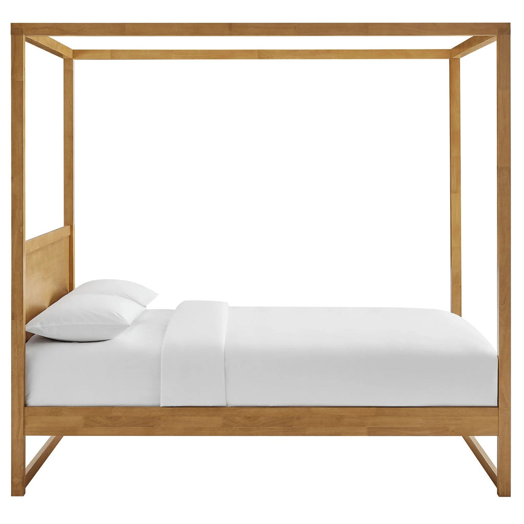 Alva Queen Wood Canopy Platform Bed