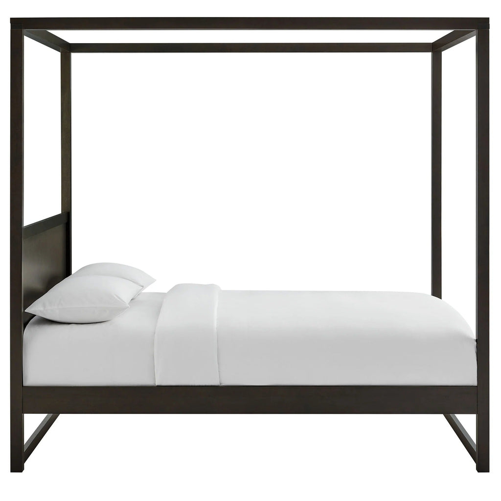 Alva Queen Wood Canopy Platform Bed